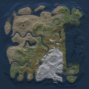 Thumbnail Rust Map: Procedural Map, Size: 4000, Seed: 16688, 15 Monuments