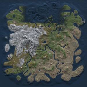 Thumbnail Rust Map: Procedural Map, Size: 5000, Seed: 2600, 17 Monuments