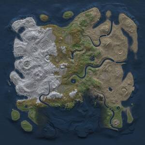 Thumbnail Rust Map: Procedural Map, Size: 4250, Seed: 850114644, 17 Monuments