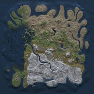 Thumbnail Rust Map: Procedural Map, Size: 4250, Seed: 648947266, 16 Monuments