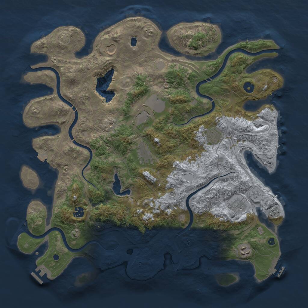 Rust Map: Procedural Map, Size: 4250, Seed: 1643415784, 14 Monuments