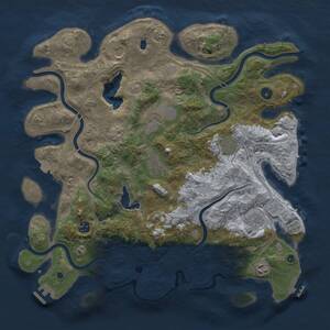 Thumbnail Rust Map: Procedural Map, Size: 4250, Seed: 1643415784, 14 Monuments