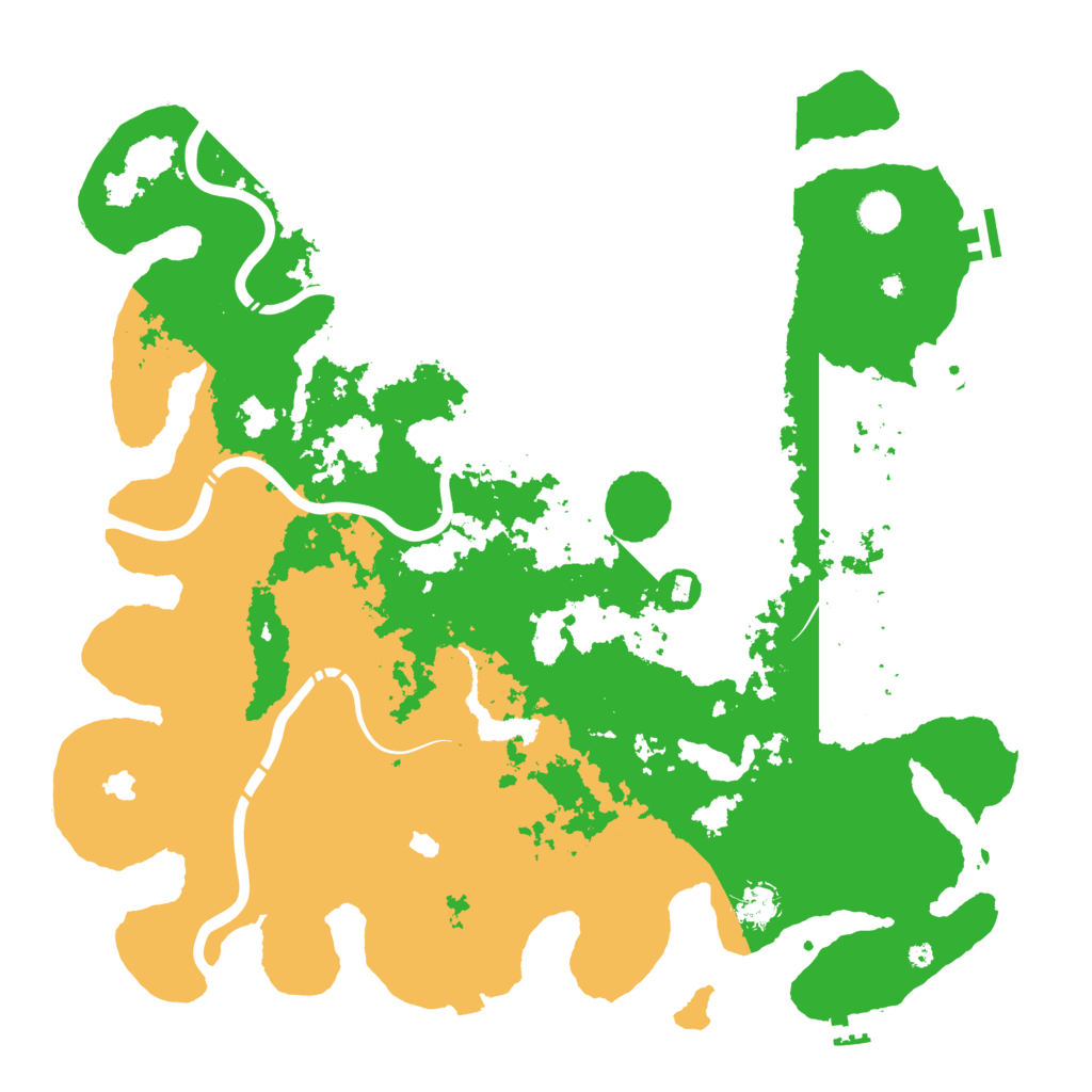 Biome Rust Map: Procedural Map, Size: 4500, Seed: 576604155
