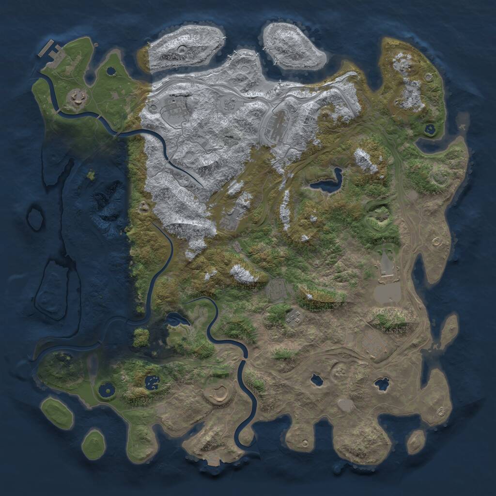 Rust Map: Procedural Map, Size: 4800, Seed: 20250703, 16 Monuments