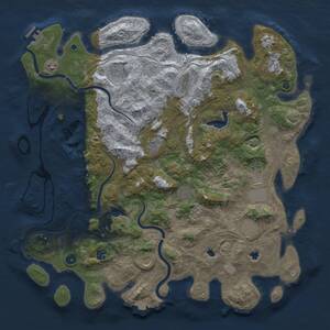 Thumbnail Rust Map: Procedural Map, Size: 4800, Seed: 20250703, 16 Monuments