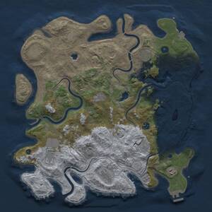 Thumbnail Rust Map: Procedural Map, Size: 4250, Seed: 13604800, 17 Monuments