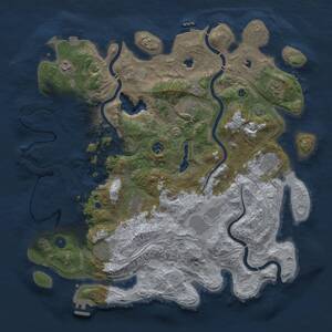 Thumbnail Rust Map: Procedural Map, Size: 4500, Seed: 243232416, 15 Monuments