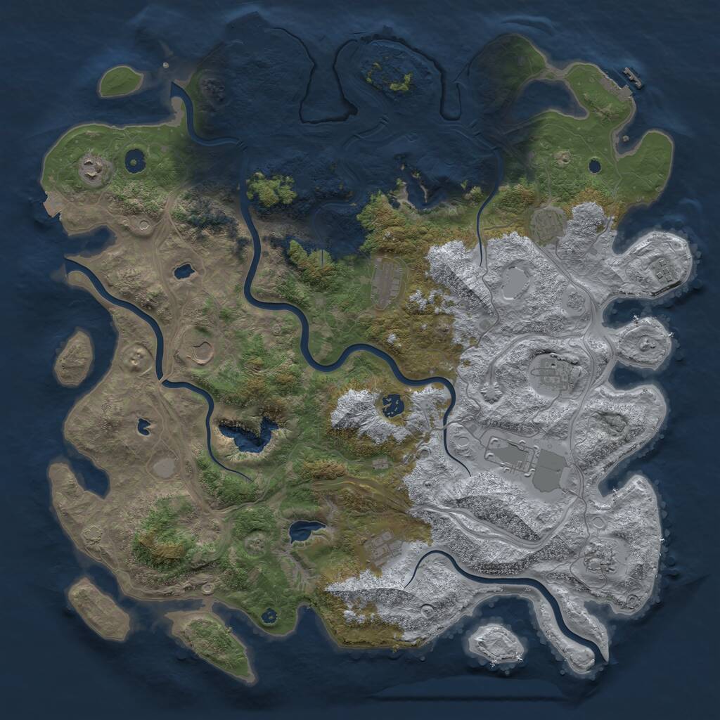 Rust Map: Procedural Map, Size: 4750, Seed: 407202504, 16 Monuments
