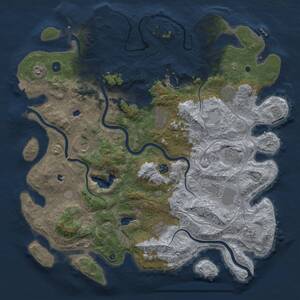 Thumbnail Rust Map: Procedural Map, Size: 4750, Seed: 407202504, 16 Monuments