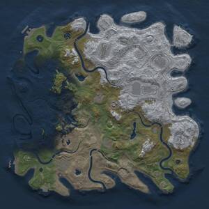 Thumbnail Rust Map: Procedural Map, Size: 4500, Seed: 1209906808, 16 Monuments