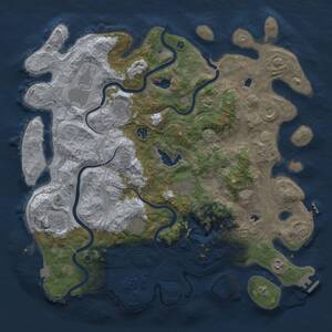 Thumbnail Rust Map: Procedural Map, Size: 4500, Seed: 1942283761, 15 Monuments