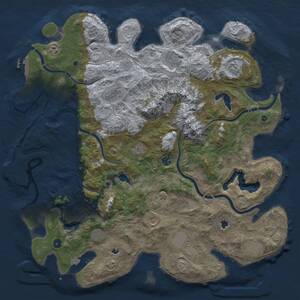 Thumbnail Rust Map: Procedural Map, Size: 5000, Seed: 237968096, 17 Monuments
