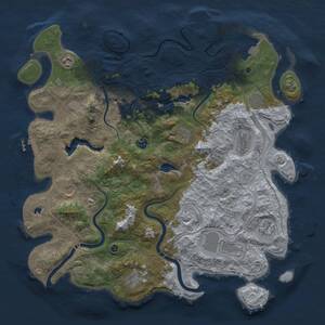 Thumbnail Rust Map: Procedural Map, Size: 4500, Seed: 1750642924, 16 Monuments