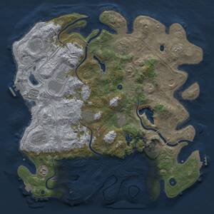 Thumbnail Rust Map: Procedural Map, Size: 4250, Seed: 991541580, 17 Monuments