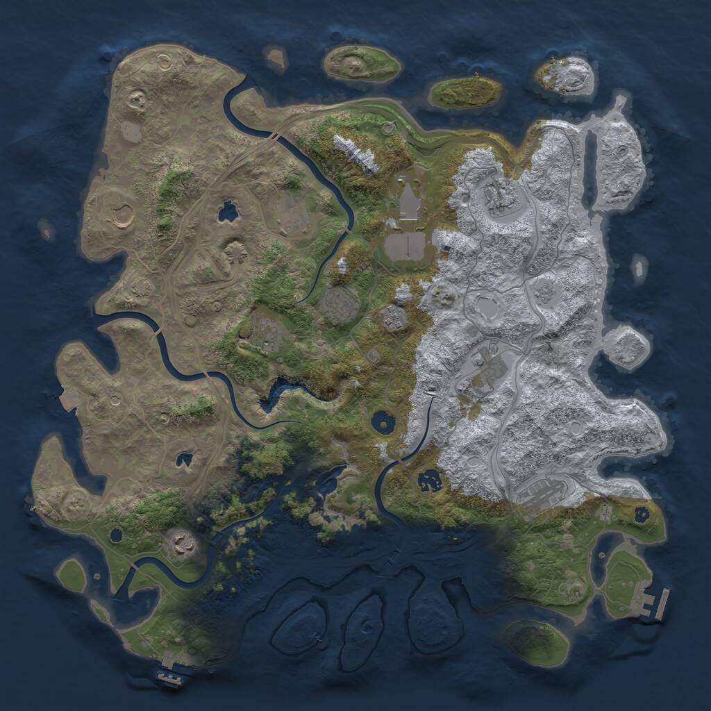 Rust Map: Procedural Map, Size: 4500, Seed: 312951604, 17 Monuments