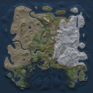 Thumbnail Rust Map: Procedural Map, Size: 4500, Seed: 312951604, 17 Monuments