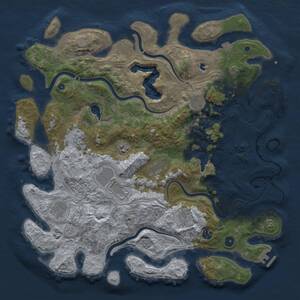 Thumbnail Rust Map: Procedural Map, Size: 4500, Seed: 70960646, 14 Monuments