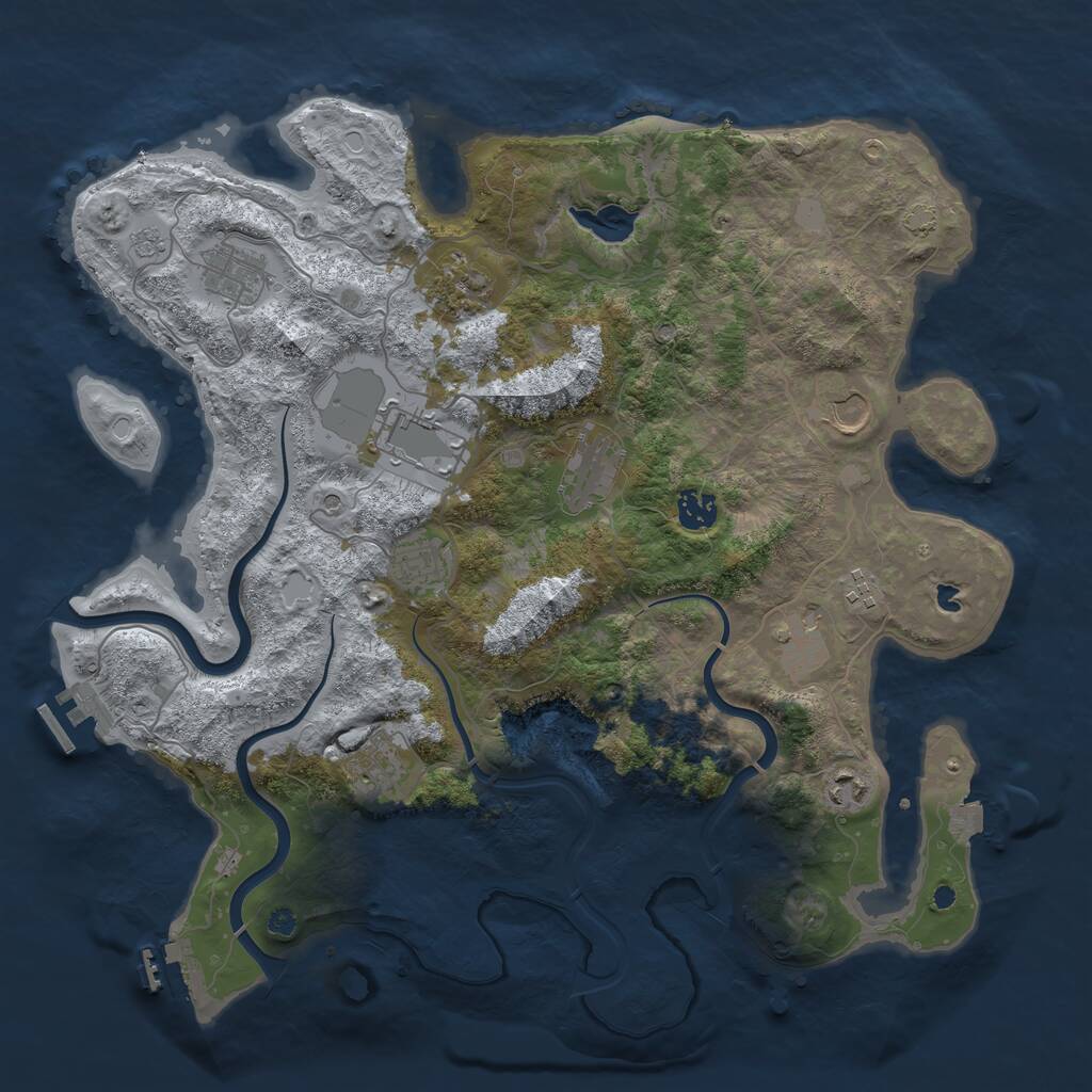 Rust Map: Procedural Map, Size: 4000, Seed: 1770050111, 17 Monuments