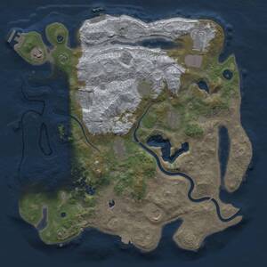 Thumbnail Rust Map: Procedural Map, Size: 4000, Seed: 12542, 15 Monuments