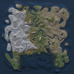 Thumbnail Rust Map: Procedural Map, Size: 4500, Seed: 1621077936, 17 Monuments