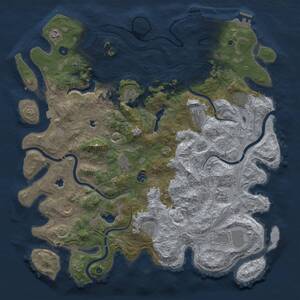 Thumbnail Rust Map: Procedural Map, Size: 4750, Seed: 2075391800, 17 Monuments