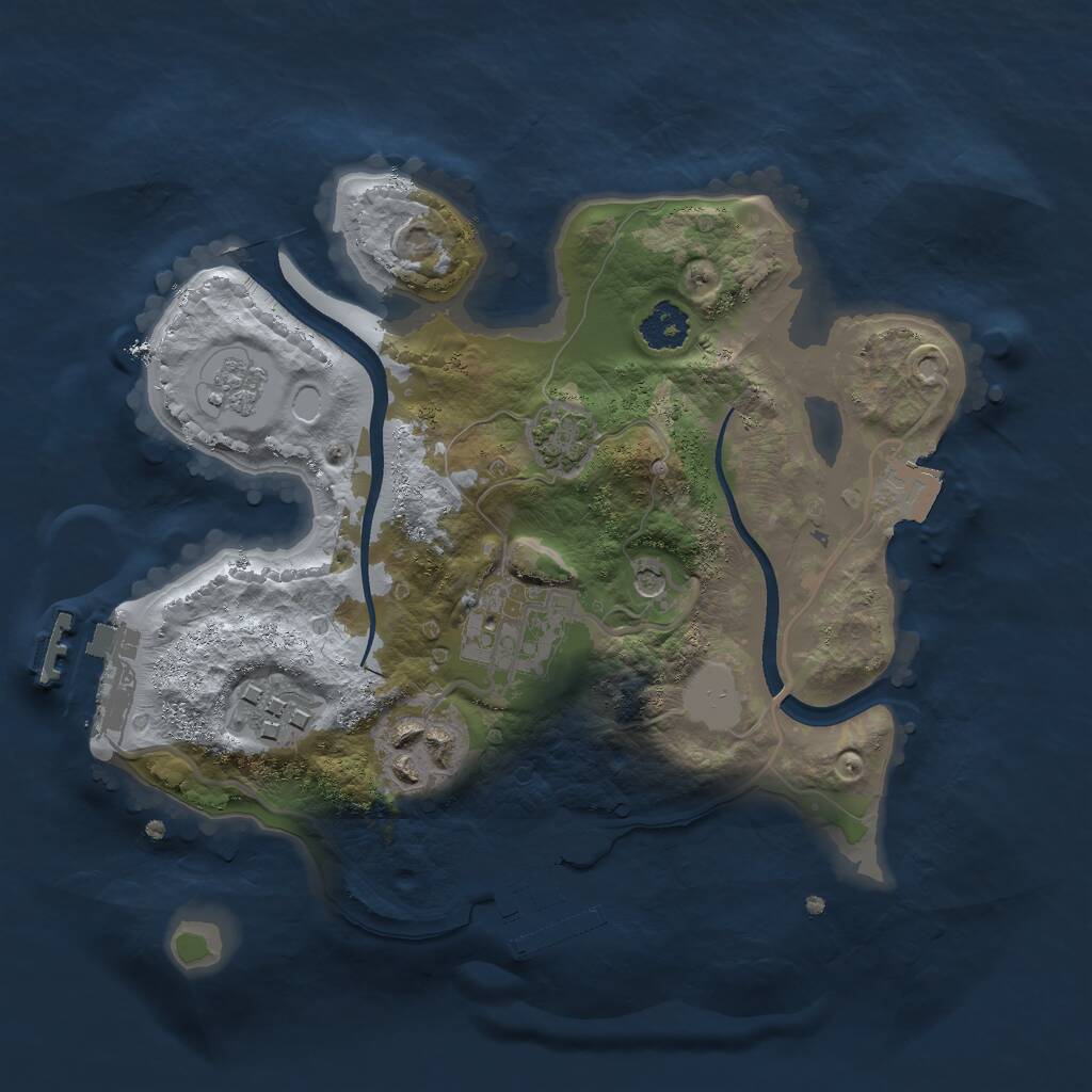 Rust Map: Procedural Map, Size: 2300, Seed: 499838691, 9 Monuments