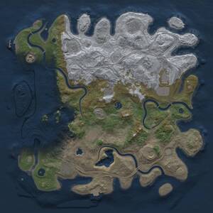Thumbnail Rust Map: Procedural Map, Size: 4250, Seed: 776906920, 17 Monuments