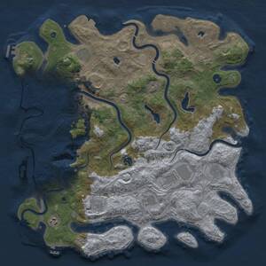 Thumbnail Rust Map: Procedural Map, Size: 4500, Seed: 170873294, 16 Monuments