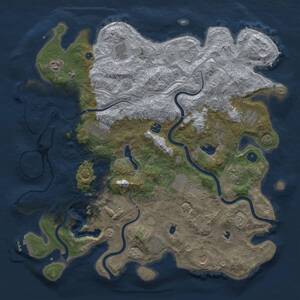 Thumbnail Rust Map: Procedural Map, Size: 4500, Seed: 1174127982, 17 Monuments
