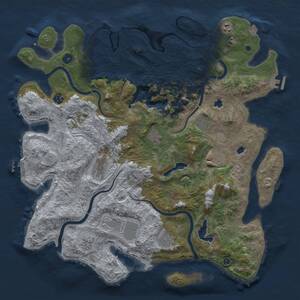 Thumbnail Rust Map: Procedural Map, Size: 4500, Seed: 1249330689, 16 Monuments