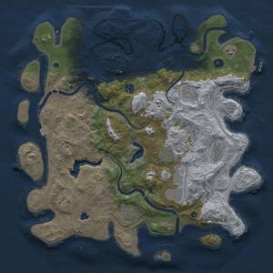 Thumbnail Rust Map: Procedural Map, Size: 4250, Seed: 192606, 16 Monuments