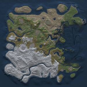 Thumbnail Rust Map: Procedural Map, Size: 4500, Seed: 1320088396, 15 Monuments