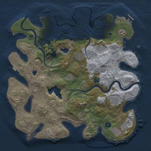 Thumbnail Rust Map: Procedural Map, Size: 4000, Seed: 481989, 16 Monuments