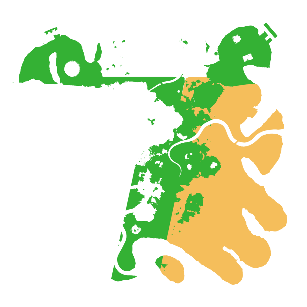 Biome Rust Map: Procedural Map, Size: 3500, Seed: 601085