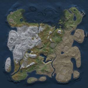 Thumbnail Rust Map: Procedural Map, Size: 4000, Seed: 1122878967, 15 Monuments