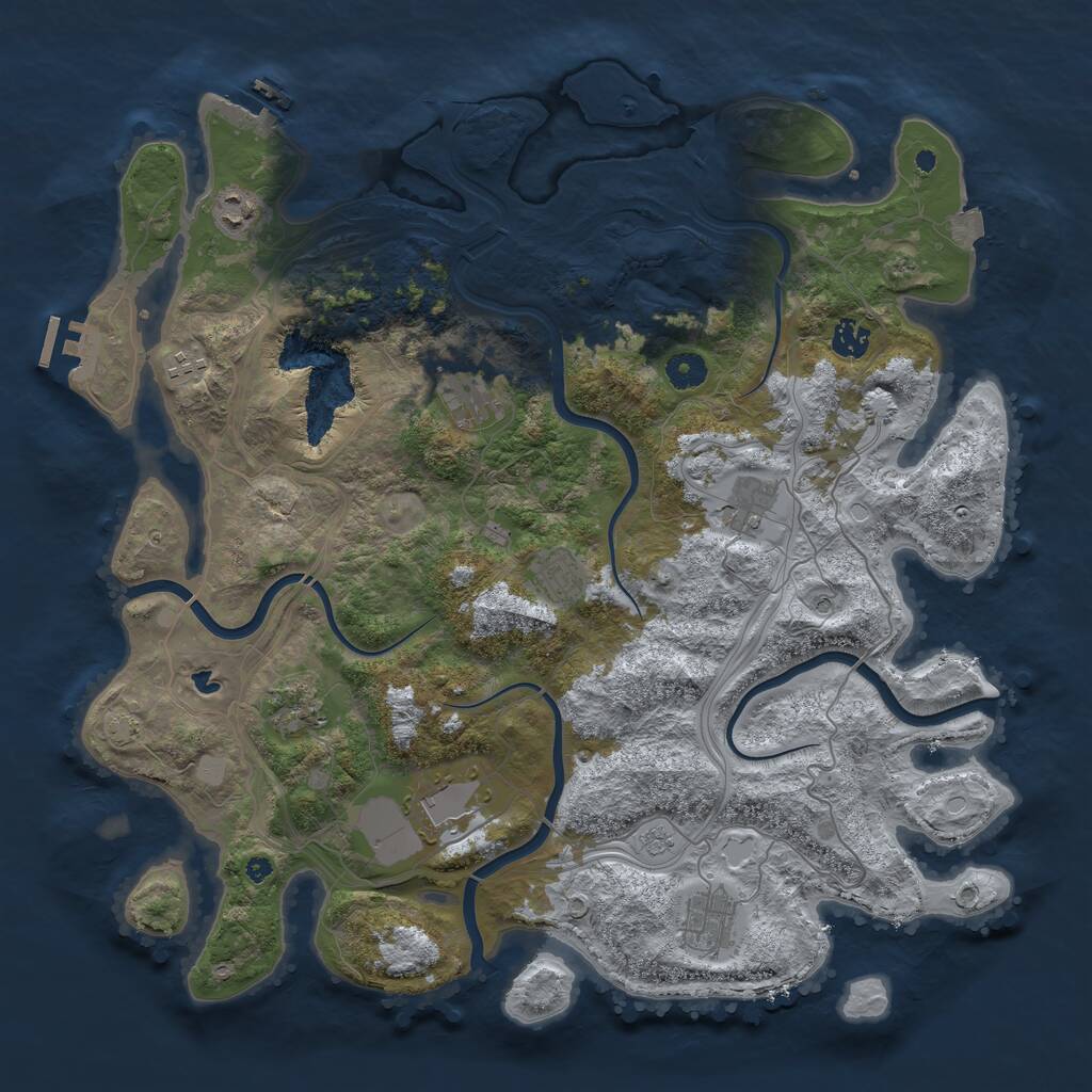 Rust Map: Procedural Map, Size: 4250, Seed: 798014999, 15 Monuments
