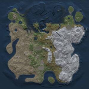 Thumbnail Rust Map: Procedural Map, Size: 4000, Seed: 1272421965, 17 Monuments