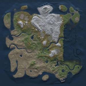 Thumbnail Rust Map: Procedural Map, Size: 4500, Seed: 968065277, 17 Monuments
