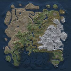 Thumbnail Rust Map: Procedural Map, Size: 4700, Seed: 1865667427, 16 Monuments