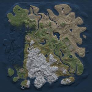 Thumbnail Rust Map: Procedural Map, Size: 4500, Seed: 218080548, 16 Monuments