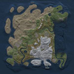 Thumbnail Rust Map: Procedural Map, Size: 3800, Seed: 83778687, 15 Monuments