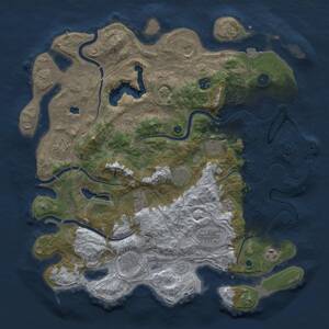 Thumbnail Rust Map: Procedural Map, Size: 4250, Seed: 552323, 15 Monuments