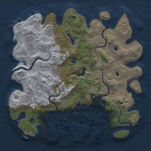 Thumbnail Rust Map: Procedural Map, Size: 4500, Seed: 1401453457, 17 Monuments