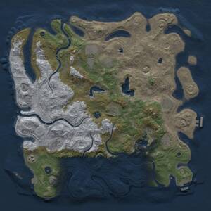 Thumbnail Rust Map: Procedural Map, Size: 4500, Seed: 1798416264, 17 Monuments