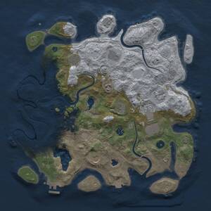 Thumbnail Rust Map: Procedural Map, Size: 4000, Seed: 142301, 15 Monuments