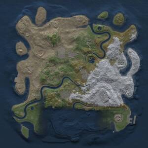 Thumbnail Rust Map: Procedural Map, Size: 3650, Seed: 8504678, 15 Monuments