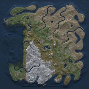 Thumbnail Rust Map: Procedural Map, Size: 4500, Seed: 249375085, 17 Monuments