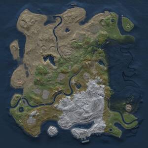 Thumbnail Rust Map: Procedural Map, Size: 4250, Seed: 2106245621, 17 Monuments