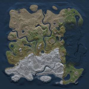 Thumbnail Rust Map: Procedural Map, Size: 4500, Seed: 1948362767, 17 Monuments