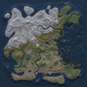 Thumbnail Rust Map: Procedural Map, Size: 4500, Seed: 714647638, 17 Monuments